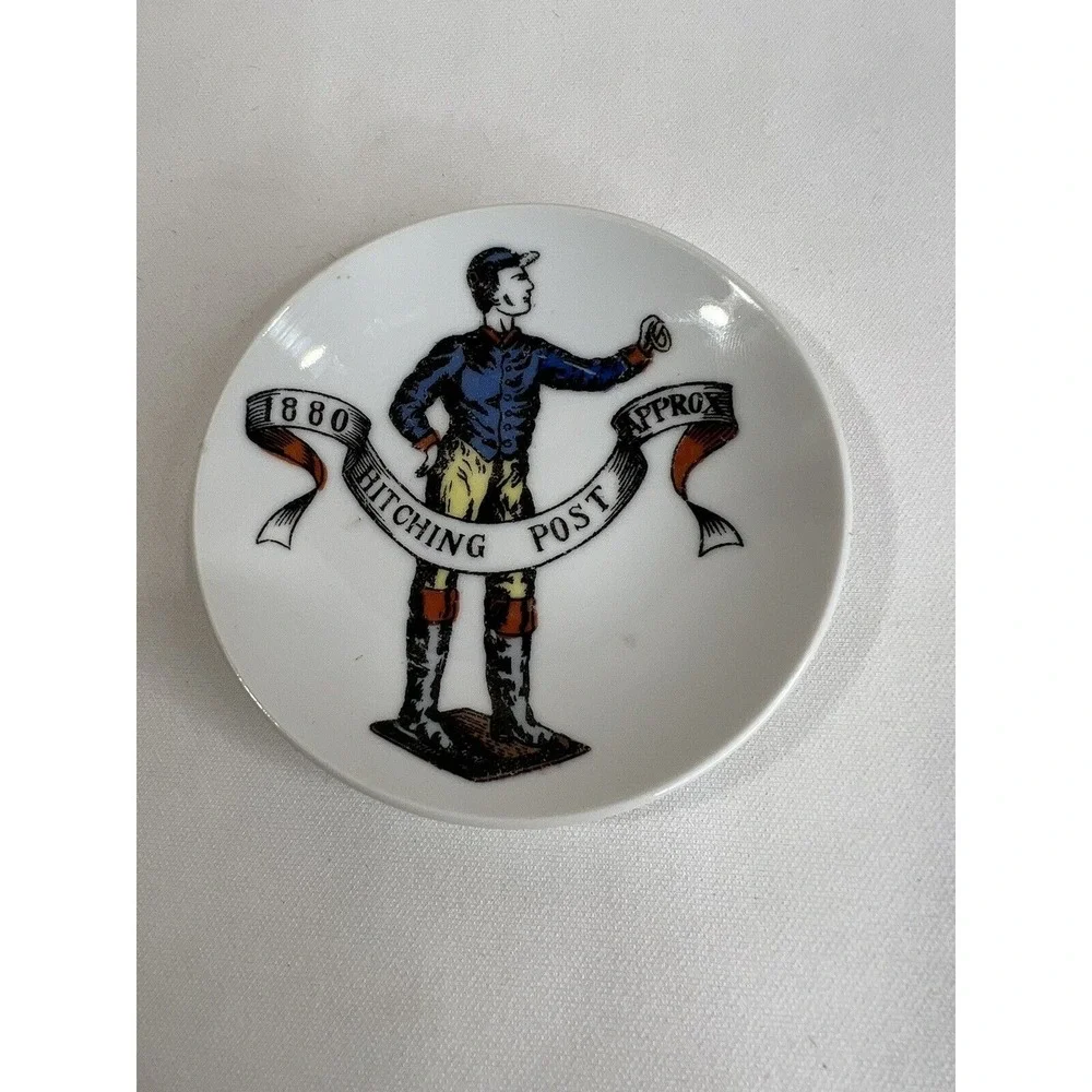 Vintage‎ Lipper Mann Trinket Dish 4 Inch Hitching Post Western Decor Collectible